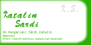 katalin sardi business card